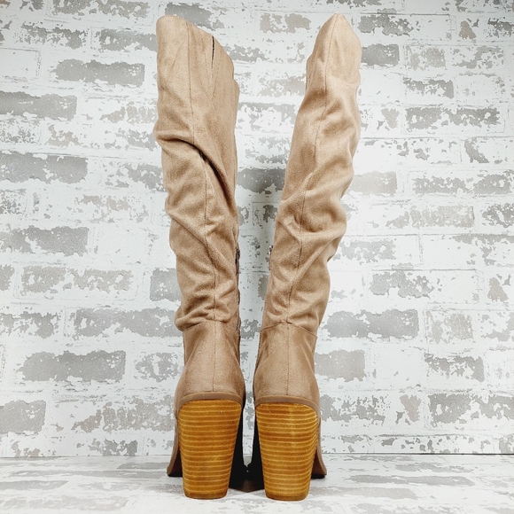 NEW Charles By Charles David In Caramelized Leather Block Heeled Boots A170 - Picture 6 of 11